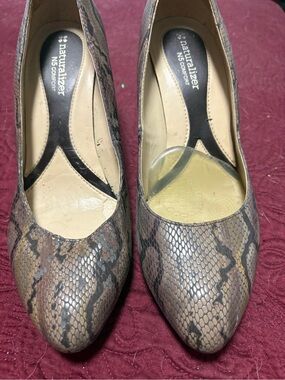 Naturalizer Women's Snake-Print Pointed Pumps - Tan & Brown